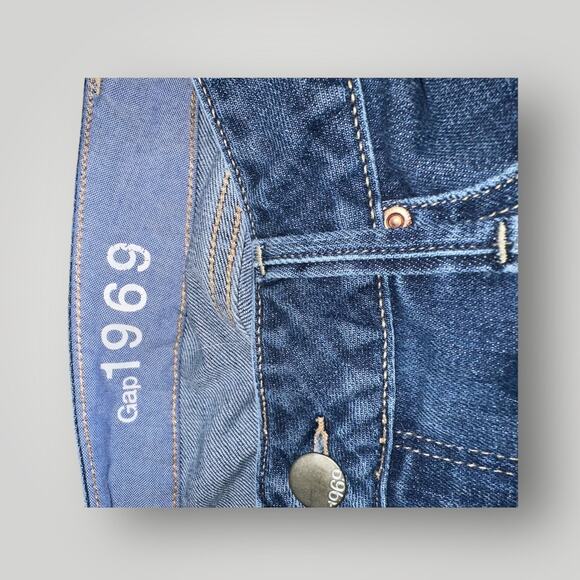 GAP 1969 Women’s Dark Wash Flare Jeans 31/32 Long & Lean Bootcut - Picture 4 of 4